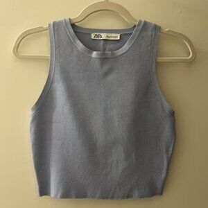 Zara women’s crewneck crop tank top